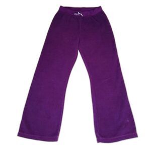 Garanimals Girls Cozy Lounge Pant Fleece Purple Silver/Sparkle Drawstring Size 7
